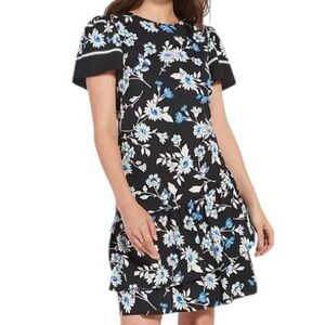 Ann Taylor Women’s Floral‎ Ruffle Hem Shift Dress Size Small Feminine